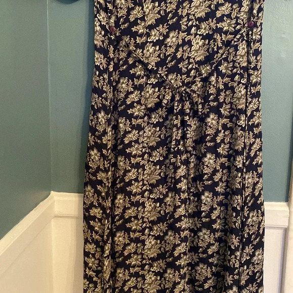 April Cornell women’s short sleeve midi dress- button up - floral - medium - Picture 6 of 7